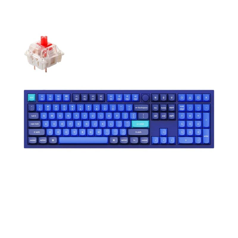 Keychron Q6 100 percent Red G Pro Switches Aluminium RGB Wired Keyboard   Blue