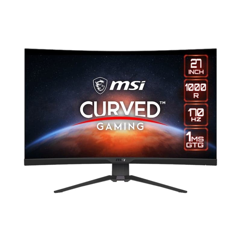 MSI MAG275CQRF QD 27″ 2560 x 1440 170Hz FreeSync Premium HDR 1000R Curved Gaming Monitor – Black