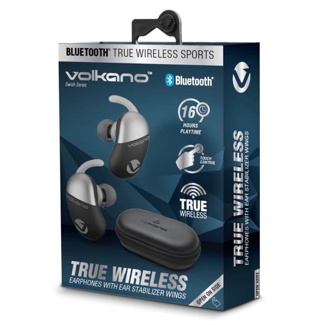 Volkano Swish series True Wireless Sports Earphones + Case - 10 units / PDQ